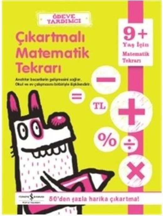 Ödeve Yardımcı-Çıkartmalı Matematik Tekrarı 9+ | İş Bankası Kültür Yayınları