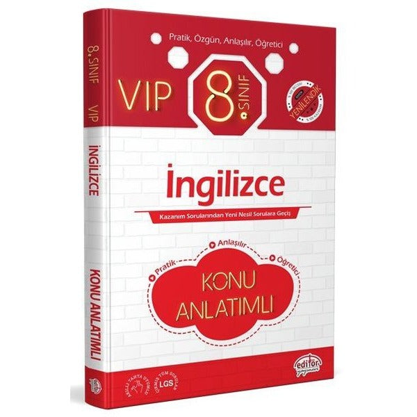 8.Sınıf VIP İngilizce Konu Anlatımlı | Editör (İnce Kapak)