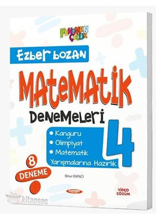 Fenomen Çocuk 4. Sınıf Ezber Bozan Matematik Denemeleri | Kurmay Yayınları (Ciltsiz)