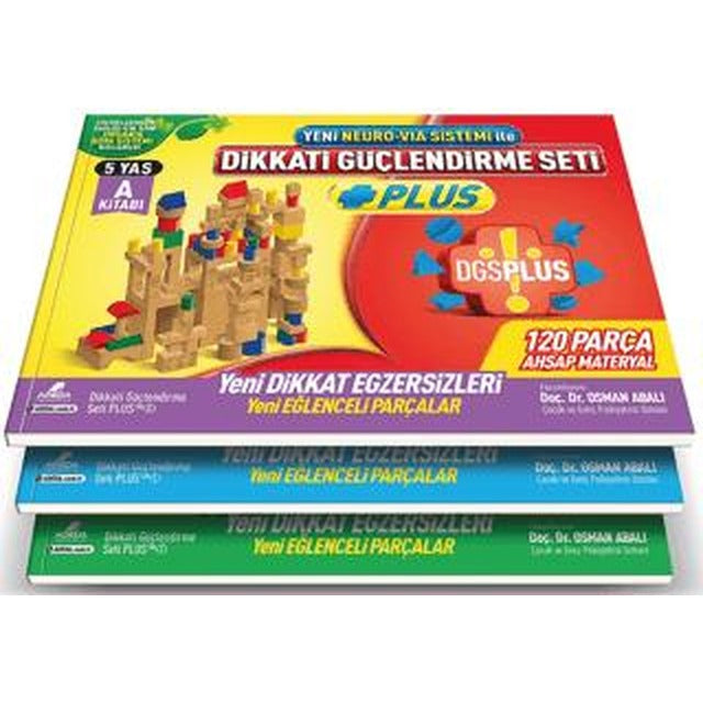 Dikkati Güçlendirme Seti Plus (3 Kitap Materyalsiz - 5 Yaş)