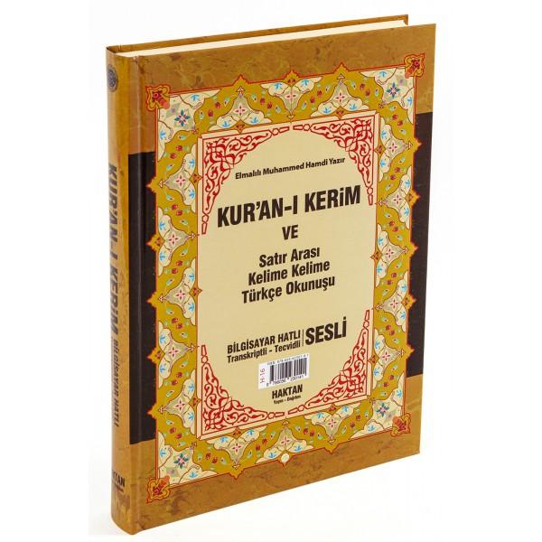 Haktan Yayınları Ortaboy 3lü (Üç) Özellikli Arapça Hat , Türkçe Okunuşlu Tecvidli ve Mealli - Resim 1