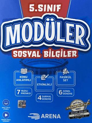 5. Sınıf Sosyal Bilgiler Modüler Konu Anlatımlı | Arena Yayınları (Ciltsiz)  - Resim 1
