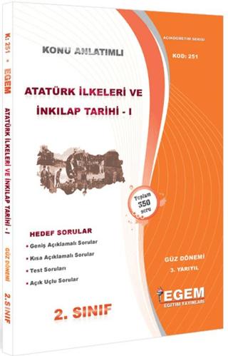 2. Sınıf 3. Yarıyıl Atatürk İlkeleri ve İnkılap Tarihi 1 Konu Anlatımlı Soru Bankası
