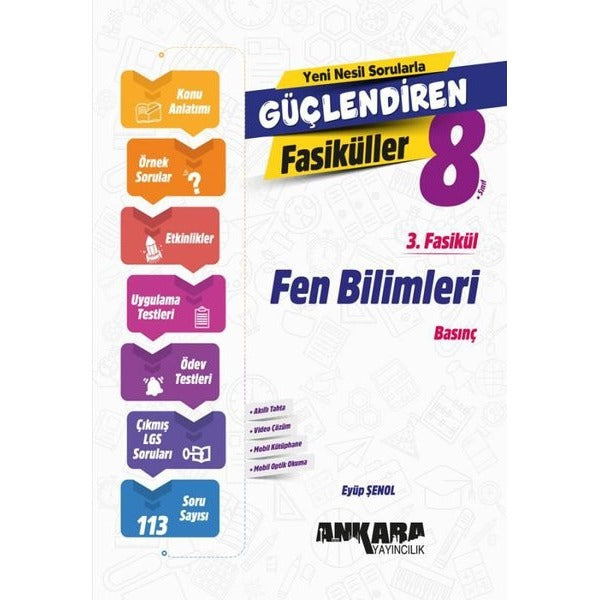 8. Sınıf Fen Bilimleri Güçlendiren 3. Fasikül | Ankara Yayıncılık (İnce Kapak)