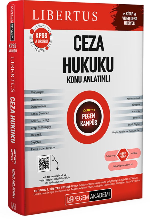 KPSS A Grubu Libertus Ceza Hukuku Konu Anlatımlı | Pegem Akademi Yayıncılık (Ciltsiz)
