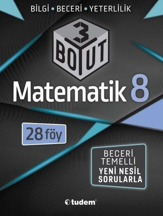 8. Sınıf 3 Boyut Matematik | Tudem Yayınları - Ders Kitapları (İnce Kapak)