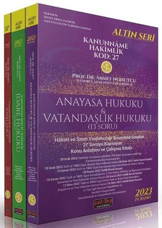 2023 Kanunname Hakimlik KOD: 27 Anayasa Hukuku-İdare Hukuku-İdari Yargı Set Altın Seri