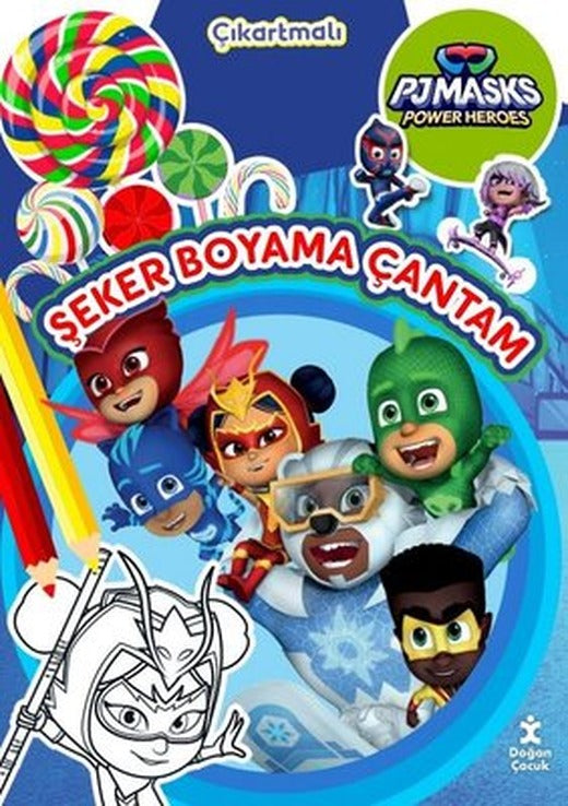 Pjmasks Power Heroes - Şeker Boyama Çantam - Çıkartmalı | Doğan Çocuk