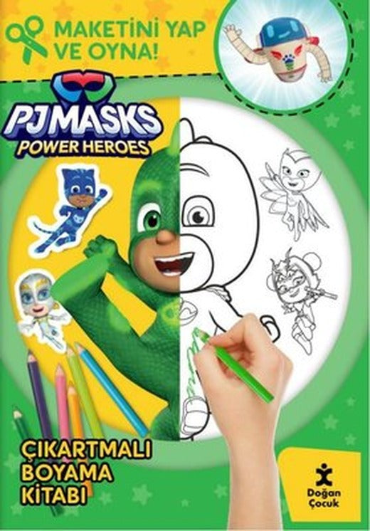 Pjmasks Power Heroes Çıkartmalı Boyama Kitabı - Maketini Yap ve Oyna! | Doğan Çocuk