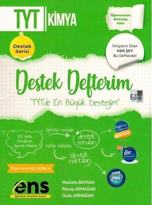 2022 TYT Kimya Destek Defterim | Ens Yayıncılık (İnce Kapak)
