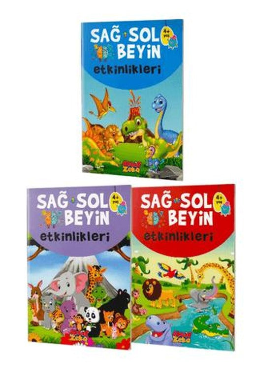 Sağ ve Sol Beyin Etkinlikleri Seti (4+Yaş) | Aktif Zeka Yayınları (Ciltsiz)