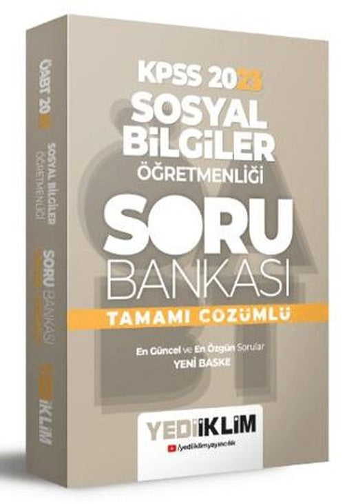 2023 ÖABT Sosyal Bilgiler Öğretmenliği Tamamı Çözümlü Soru Bankası | Yediiklim Yayınları (Ciltsiz)