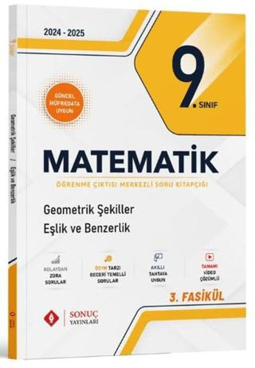 9. Sınıf Matematik Geometrik Şekiller Eşlik ve Benzerlik Soru Kitapçığı | Sonuç Yayınları (Ciltsiz)