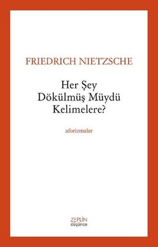 Her Şey Dökülmüş müydü Kelimelere? | Zeplin Kitap (Ciltsiz)