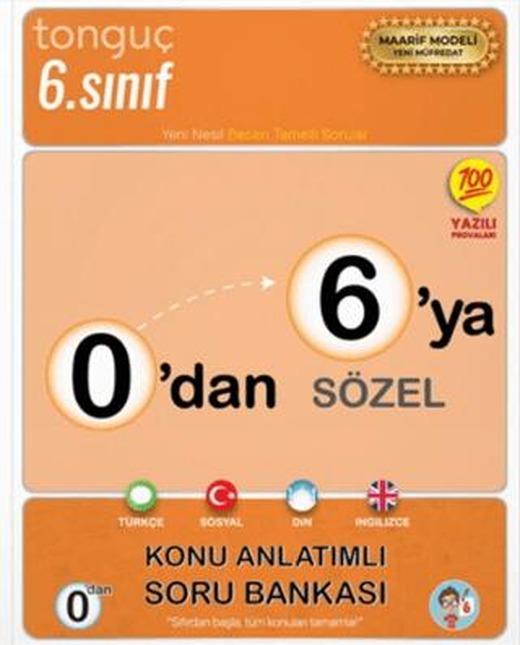 0'dan 6'ya Sözel Konu Anlatımlı Soru Bankası