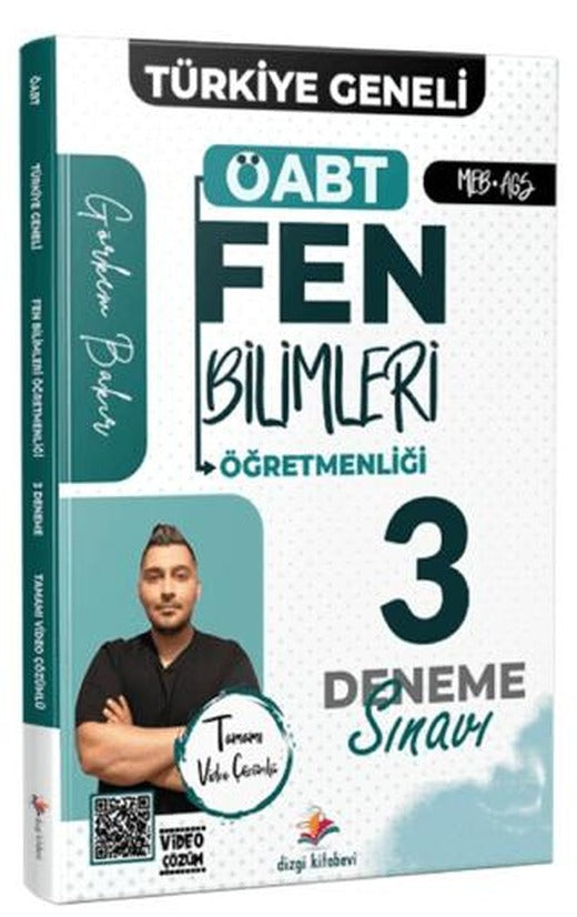 MEB-AGS ÖABT Fen Bilimleri Öğretmenliği Tamamı Video Çözümlü Türkiye Geneli 3 Deneme Sınavı | Dizgi Kitap (Ciltsiz)