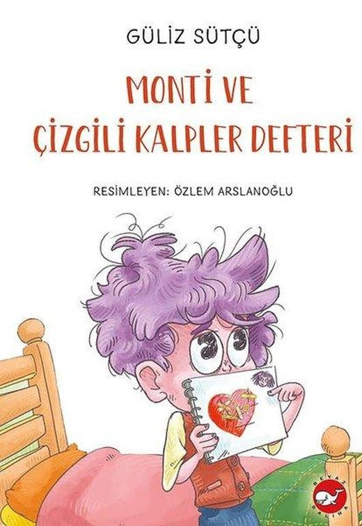 Monti ve Çizgili Kalpler Defteri | Beyaz Balina Yayınları (İnce Kapak)