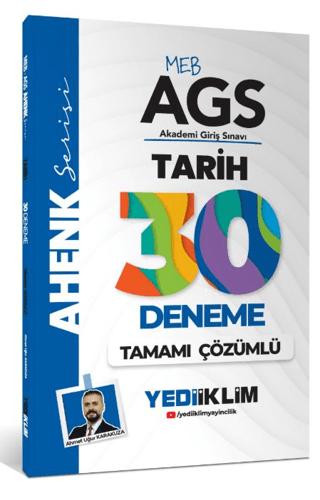 MEB AGS Ahenk Tarih Tamamı Çözümlü 30 Deneme | Yediiklim Yayınları (Ciltsiz)  - Resim 1