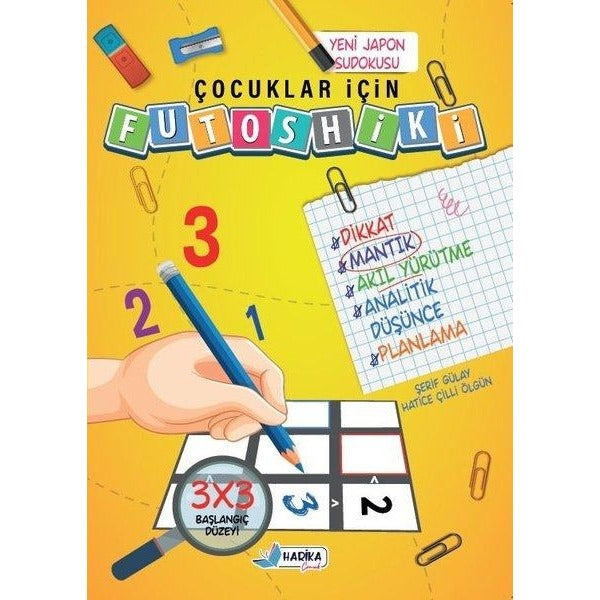 Çocuklar İçin Futoshiki 3 x 3 Başlangıç Düzeyi | Harika Çocuk (İnce Kapak)
