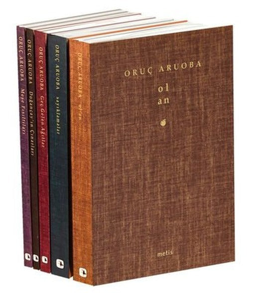 Oruç Aruoba Şiir Seti - 5 Kitap Takım - Hediyeli | Metis Yayınları (İnce Kapak)
