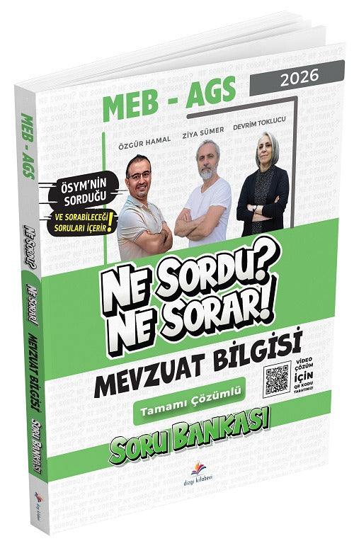 2026 MEB AGS Mevzuat Bilgisi Ne Sordu Ne Sorar Tamamı Video Çözümlü Soru Bankası | Dizgi Kitap (Ciltsiz)