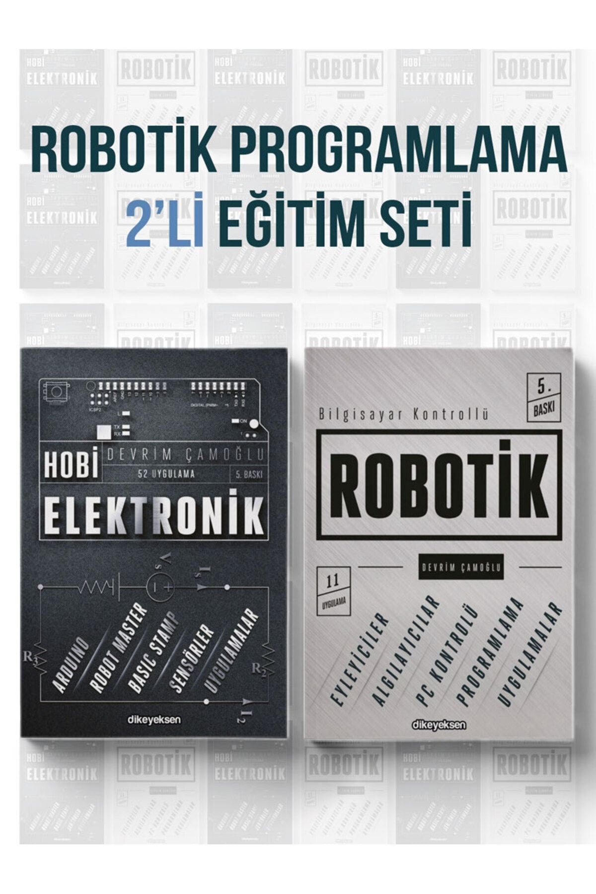 Robotik Programlama Eğitim Seti - 2 Kitap Takım | Dikeyeksen (İnce Kapak)