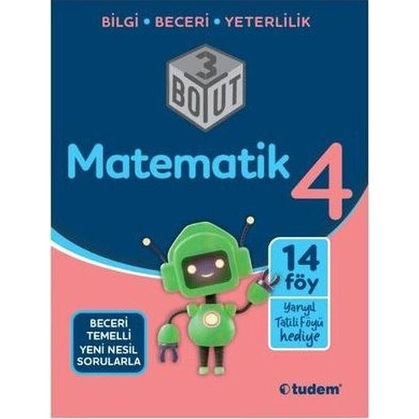 4.Sınıf Matematik 3 Boyut | Tudem Yayınları - Ders Kitapları (İnce Kapak)