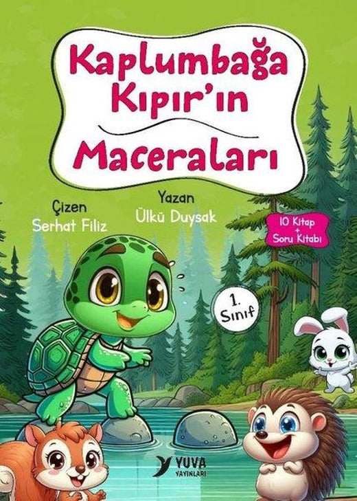 1. Sınıf Kaplumbağa Kıpır'ın Maceraları Seti - 10 Kitap Takım | Yuva (İnce Kapak)
