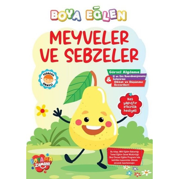 Boya Eğlen – Meyveler ve Sebzeler | Boyama Zamanı (Ciltsiz)