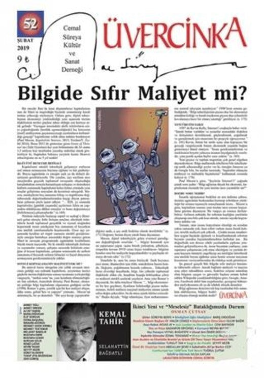 Üvercinka Dergisi Sayı: 52 Şubat 2019 | Üvercinka Dergisi (Ciltsiz)
