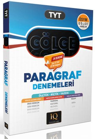 TYT Gölge Paragraf Branş Denemeleri | IQ Yayınları (Ciltsiz)  - Resim 1