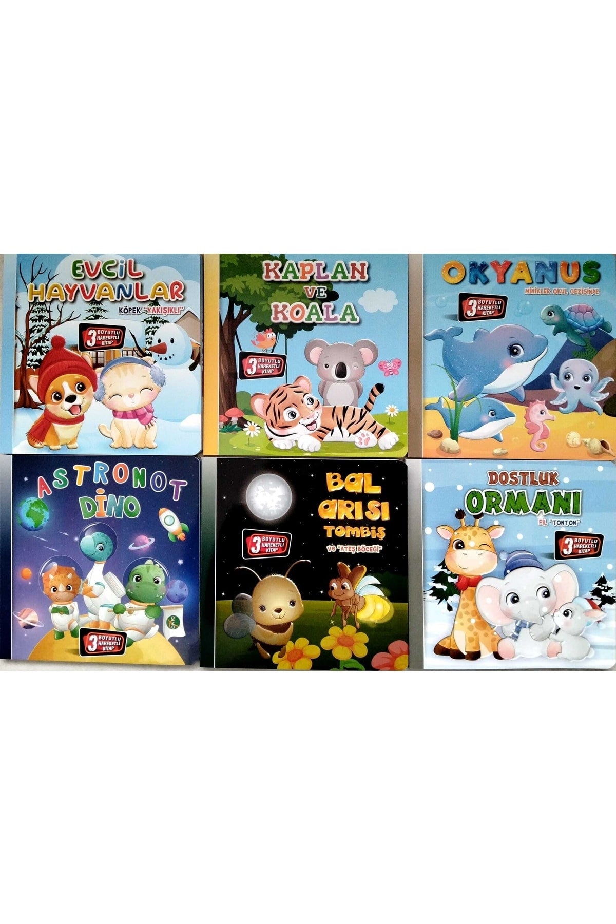 3 Boyutlu Hareketli Kitap 6lı Set 2.seri Pop-up Kitaplar kitap kapağı