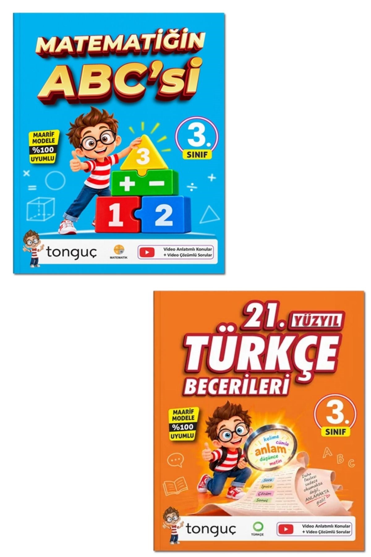 3. Sınıf 21. Yüzyıl Türkçe Becerileri ve Matematiğin ABC'si Tonguç Yayınları kitap kapağı