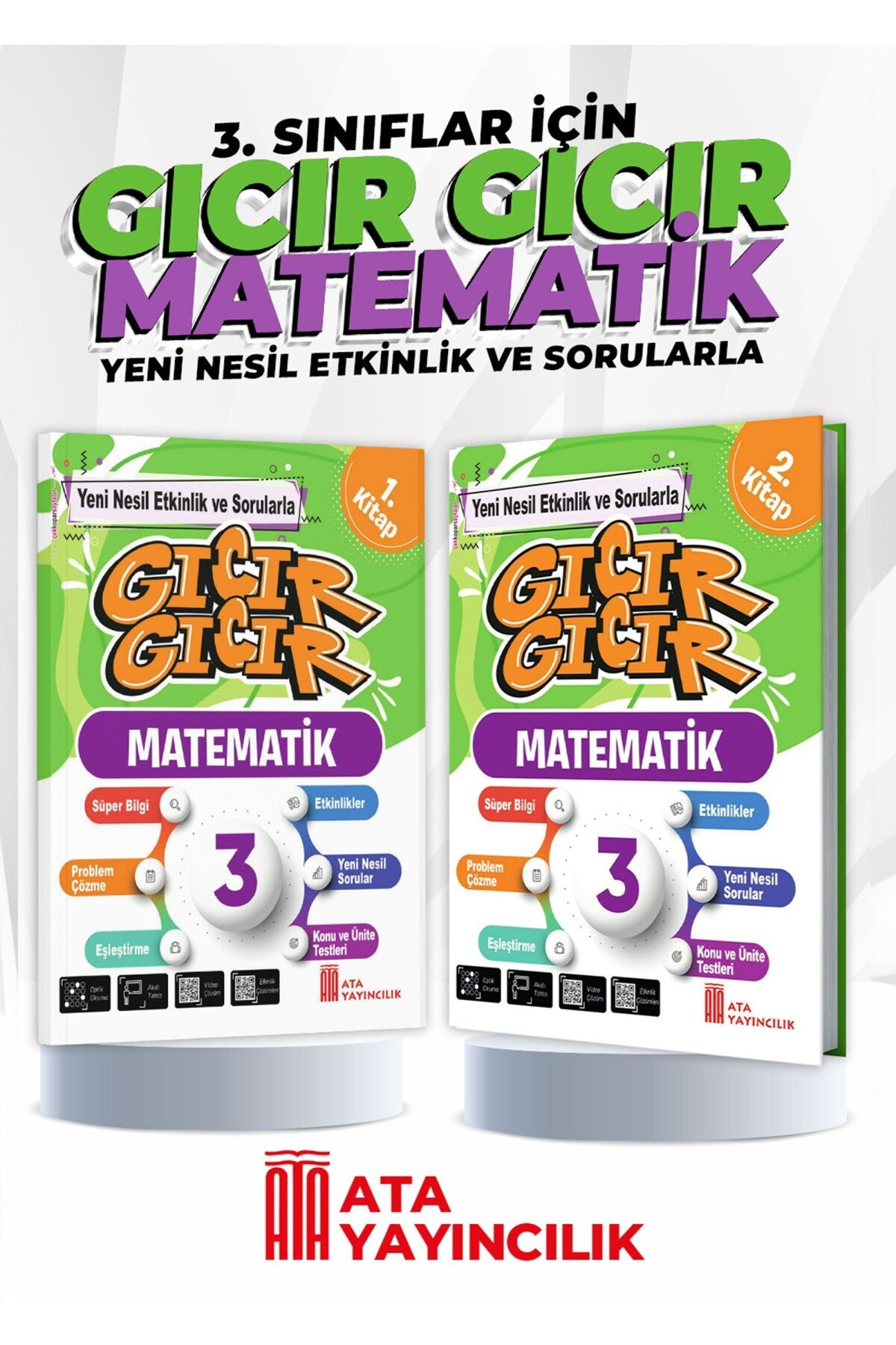 3. Sınıf Gıcır Gıcır Matematik 1 Ve 2. Kitap (2'Li Kitap) kitap kapağı