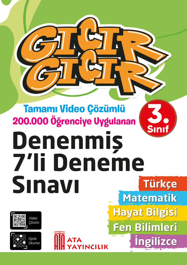 3. Sınıf Gıcır Gıcır Tüm Dersler Denenmiş 7'li Deneme Sınavı kitap kapağı