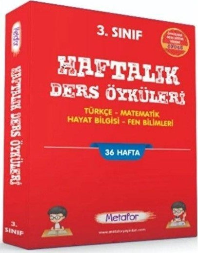 3. Sınıf Haftalık Ders Öyküleri Föyleri (Toplam 36 Hafta) Metafor Yayınları kitap kapağı