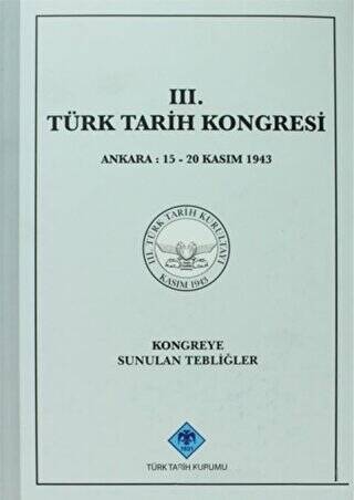 3. Türk Tarih Kongresi - Kolektif kitap kapağı