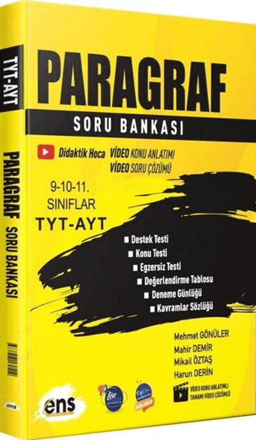TYT AYT Paragraf Soru Bankası | ENS Yayınları (Ciltsiz)