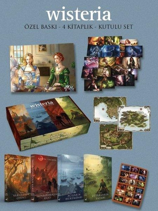 Wisteria Özel Baskı Serisi Seti - 4 Kitap Takım - Hediyeli Kutu | İndigo Kitap (Ciltli)