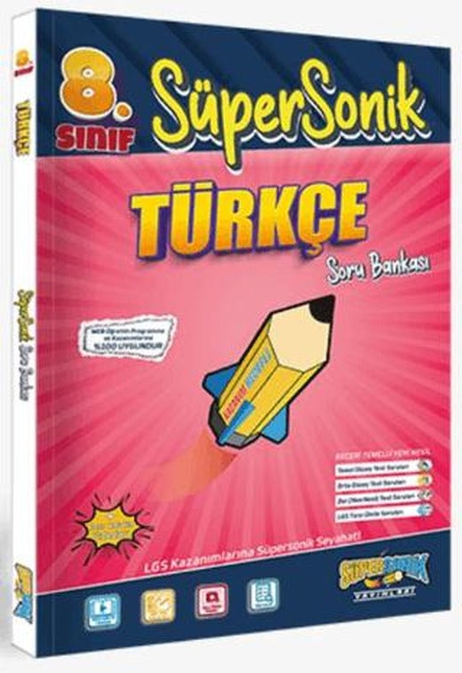 8. Sınıf SüperSonik Türkçe Soru Bankası | Süpersonik Yayınları (Ciltsiz)