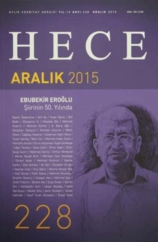 Hece Aylık Edebiyat Dergisi Sayı: 228 - Aralık 2015 | Hece Dergisi (Ciltsiz)