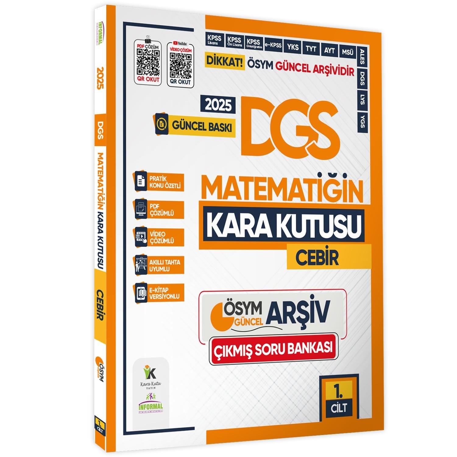 2025 DGS Matematiğin Kara Kutusu 1. Cilt Konu Özetli Dijital Çözümlü ÖSYM Çıkmış Soru Havuzu Bankası