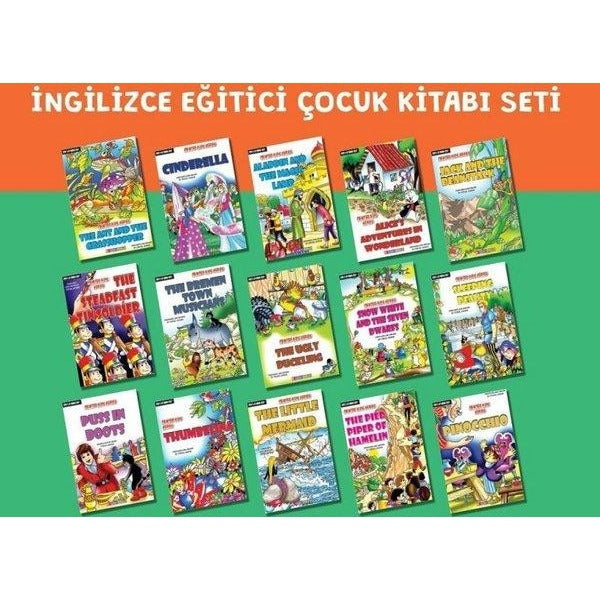 İngilizce Eğitici Çocuk Kitabı Seti (15 Kitap)