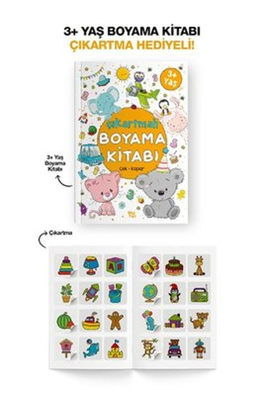 Çıkartmalı Boyama Kitabı 3 Yaş + | Bilgi Park Yayınları (İnce Kapak)