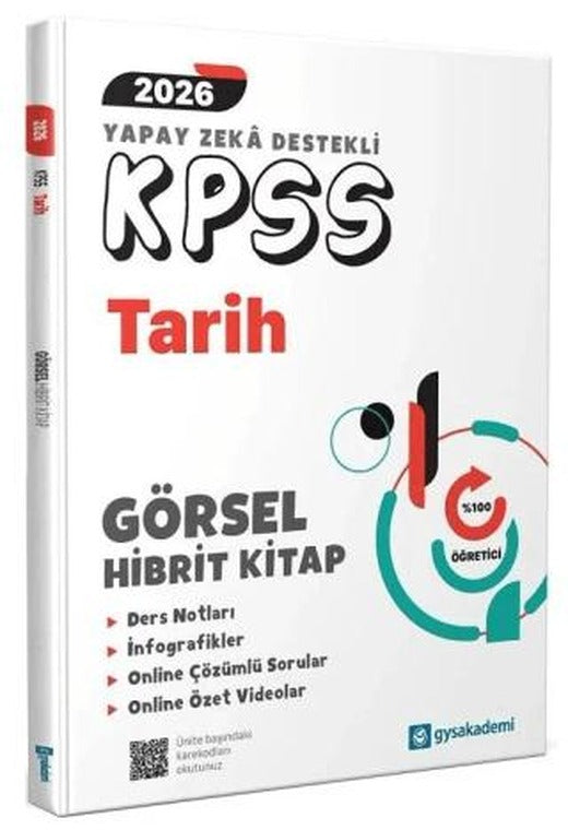 2026 KPSS Yapay Zeka Destekli Tarih Görsel Hibrit Kitap | gysakademi (Ciltsiz)