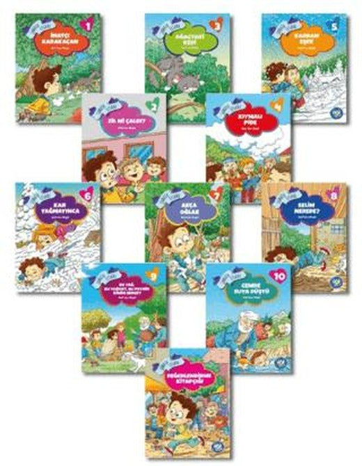 Hikaye Seti Şamata Efsane (10 Kitap - Değerlendirme Soruları) | Ay Çocuk Yayınları (Ciltsiz)