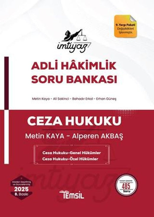İmtiyaz Ceza Hukuku (Genel Hükümler - Özel Hükümler) Soru Bankası