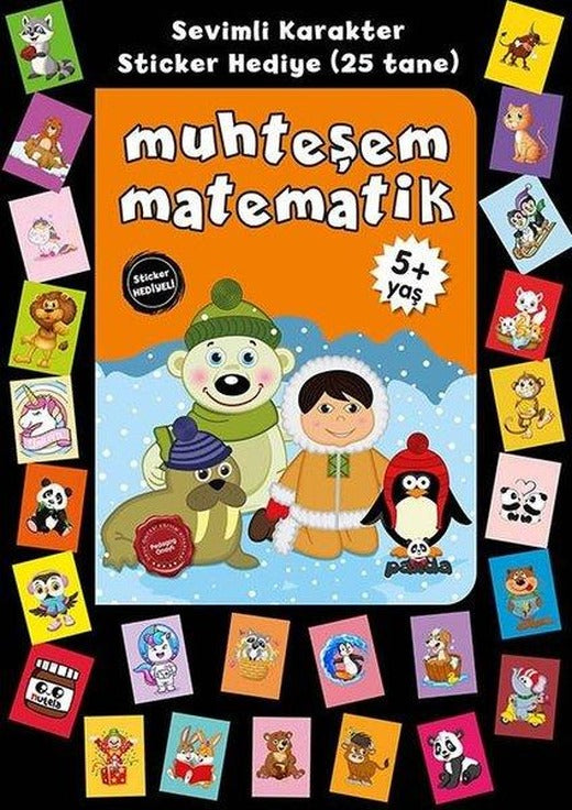 Muhteşem Matematik - Stickerlı 5+ Yaş | Panda (İnce Kapak)