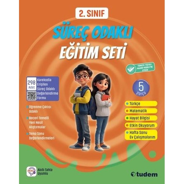 2. Sınıf Süreç Odaklı Eğitim Seti | Tudem Yayınları - Ders Kitapları (İnce Kapak)