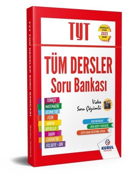 2025 TYT Tüm Dersler Soru Bankası | Kurul Yayıncılık (İnce Kapak)